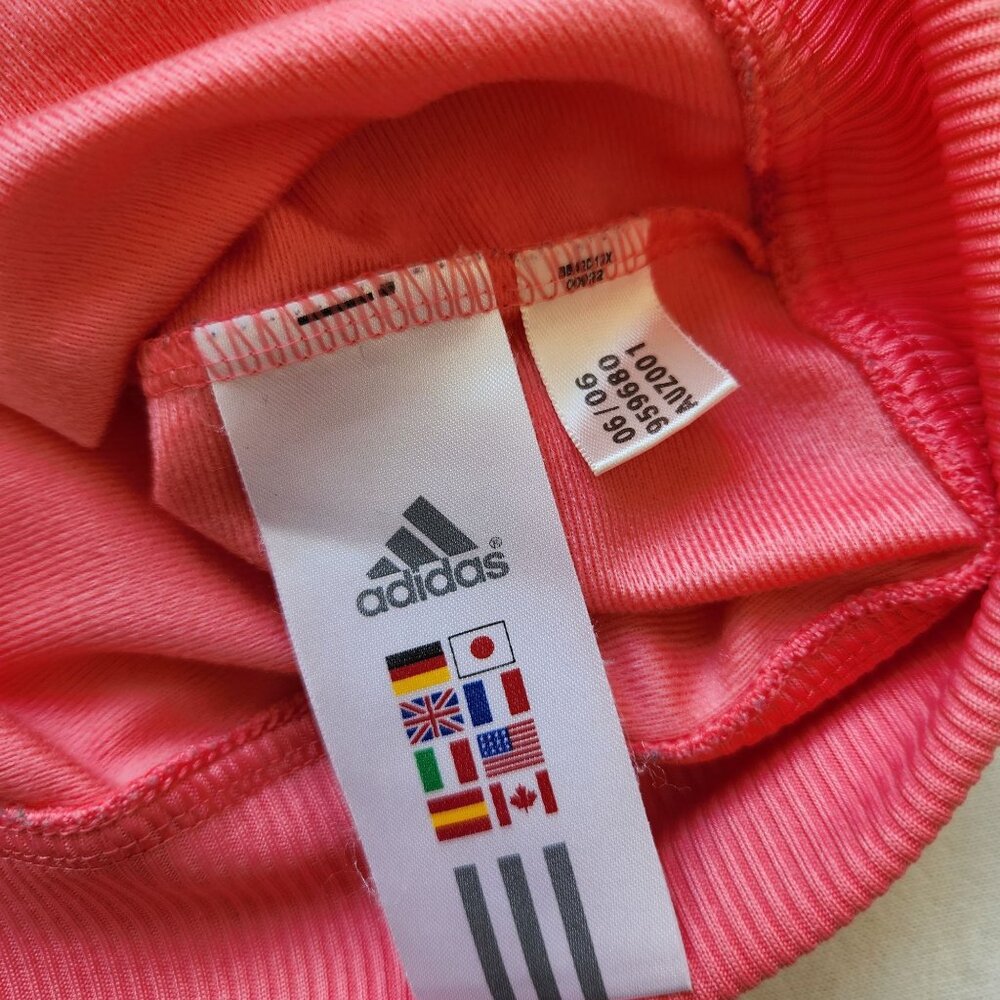 Adidas Peach Pink Full-Zip Track Jacket Stripes Sporty Athletic Glam Feminine - Picture 7 of 11